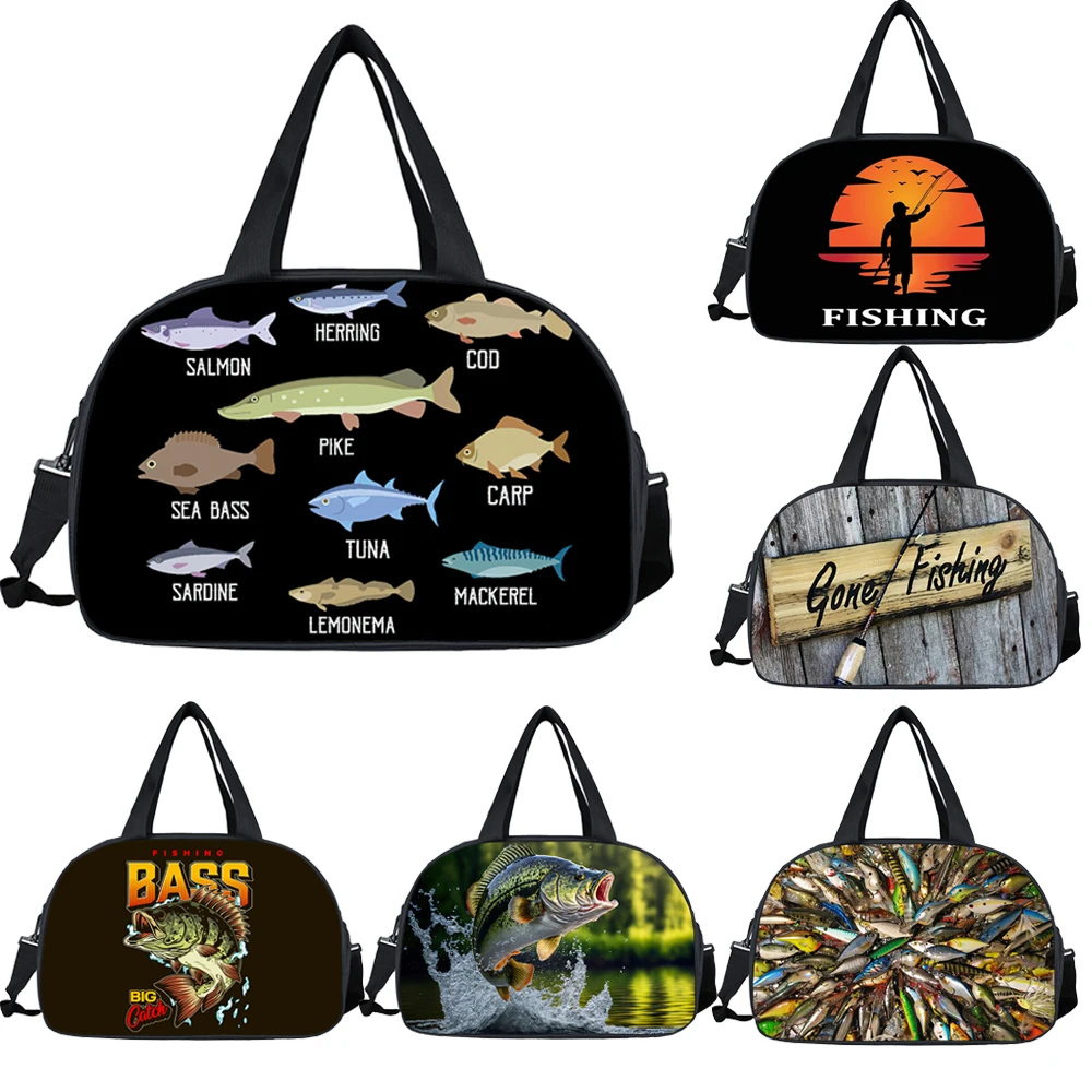Trout Pike Bass Fish Print Travel Tote Outdoor Sport Go Fishing Duffle Travel Bags Multifunction Handbag Fitness Bag Shoe Holder
Trout Pike Bass Fish Print Travel Tote Outdoor Sport Go Fishing Duffle Travel Bags Multifunction Handbag Fitness Bag Shoe Holder