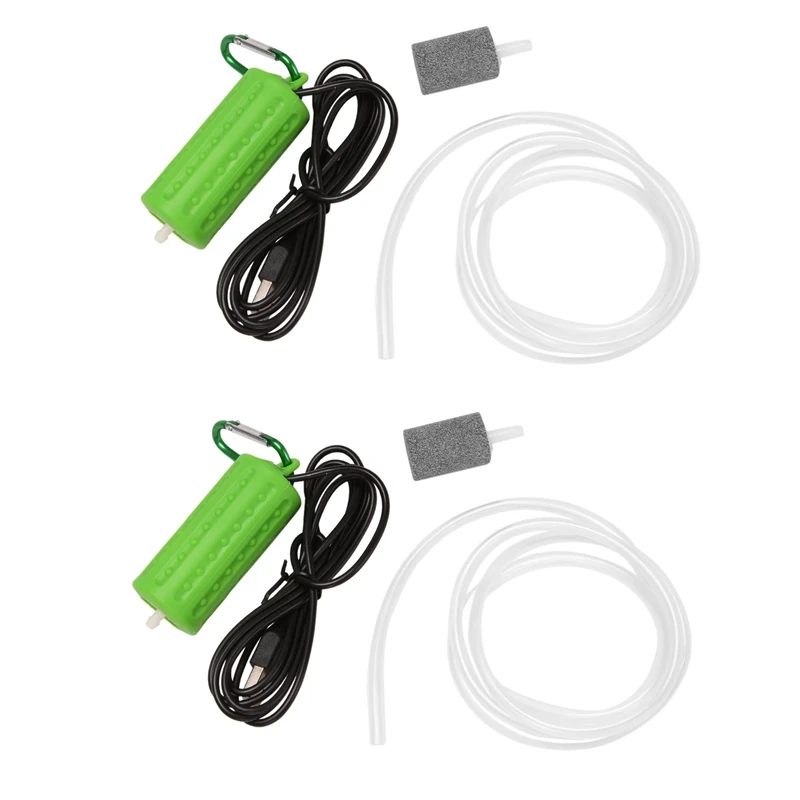 2X USB Mini Aeration Pump Air Pump Aquarium Aerator Ultra Quiet Mini Fish Tank Go Fishing Oxygen Pump -Green
2X USB Mini Aeration Pump Air Pump Aquarium Aerator Ultra Quiet Mini Fish Tank Go Fishing Oxygen Pump -Green