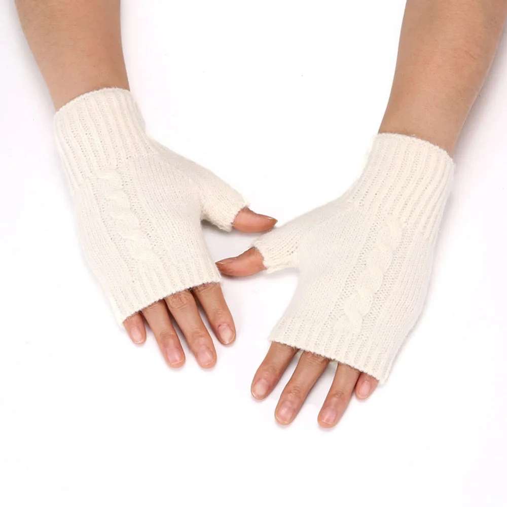 Женские перчатки без пальцев, зимние теплые шерстяные вязаные перчатки, однотонные вязаные перчатки для сенсорных экранов, 1 пара
Женские перчатки без пальцев, зимние теплые шерстяные вязаные перчатки, однотонные вязаные перчатки для сенсорных экранов, 1 пара