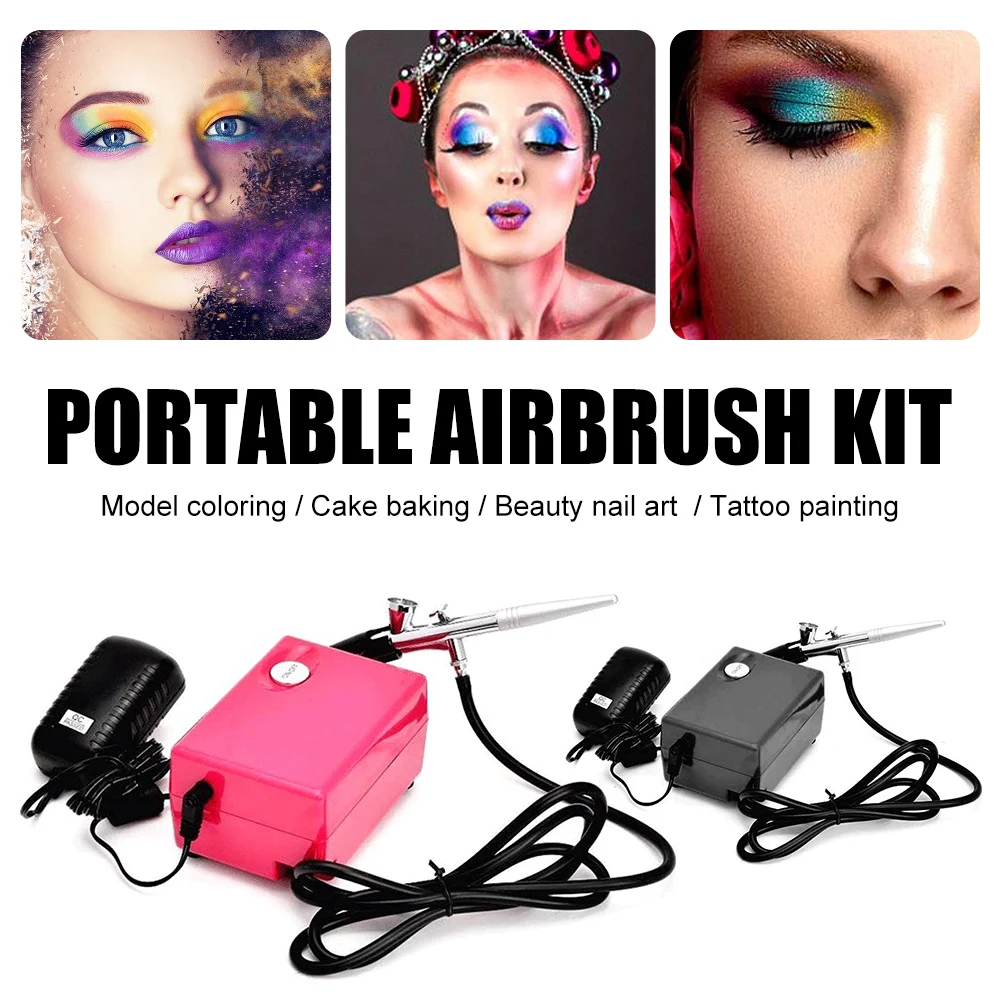 Portable Airbrush Kit Mini Air Compressor Spray Pump For Nail Art Craft Painting Body Tattoo Makeup Tool Set
Portable Airbrush Kit Mini Air Compressor Spray Pump For Nail Art Craft Painting Body Tattoo Makeup Tool Set