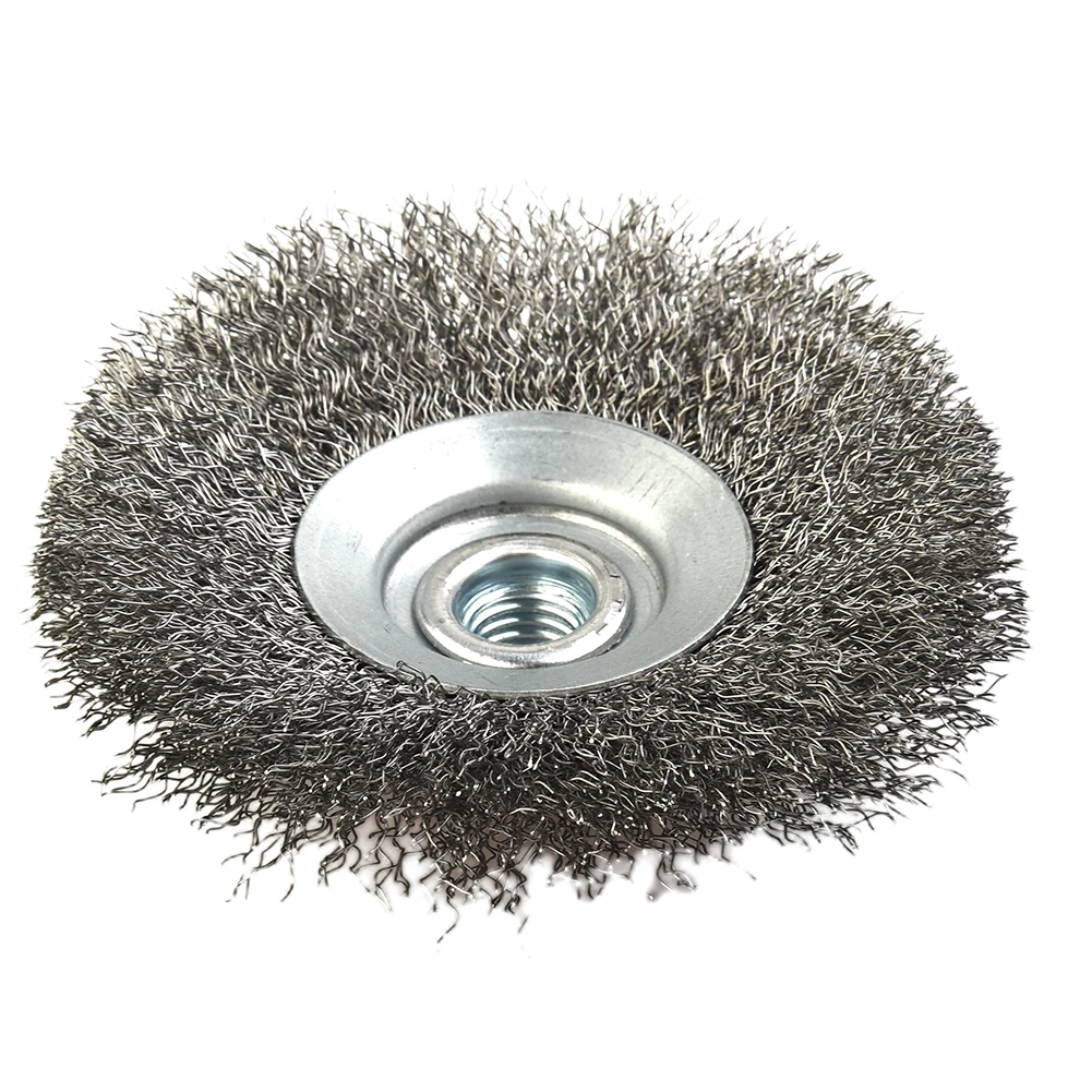 100mm M14 Steel Wire Brush Thread Rotary Stainless Steel Bevel Wheel 115mm Universal Angle Grinder Accessories For Polishing
100mm M14 Steel Wire Brush Thread Rotary Stainless Steel Bevel Wheel 115mm Universal Angle Grinder Accessories For Polishing