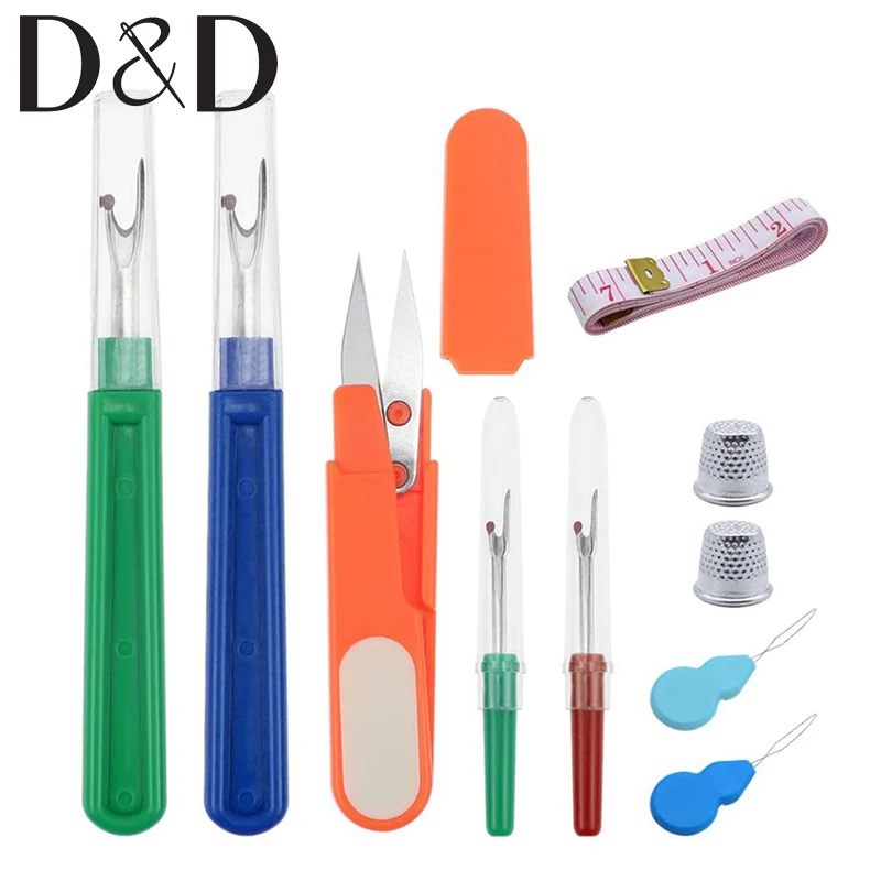10Pcs Quilting Sewing Tools Set Seam Rippers with Plastic Needle Threaders Stitching Thread Unpickers Scissors Soft Tape Measure
10Pcs Quilting Sewing Tools Set Seam Rippers with Plastic Needle Threaders Stitching Thread Unpickers Scissors Soft Tape Measure