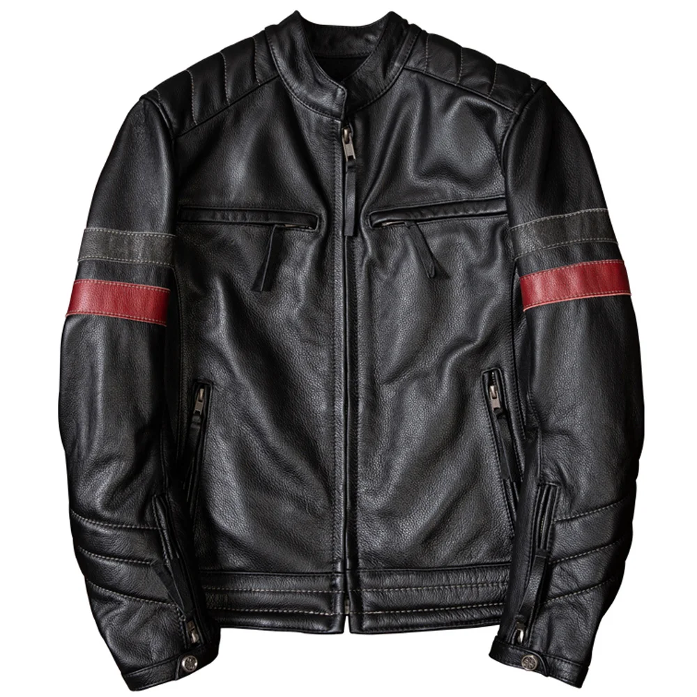 US Luxury First Layer Cowhide Coat Man Trench Coats Mens Genuine Leather Jacekt Striped Oversize 5XL Coat Automotive Streetwear 
US Luxury First Layer Cowhide Coat Man Trench Coats Mens Genuine Leather Jacekt Striped Oversize 5XL Coat Automotive Streetwear