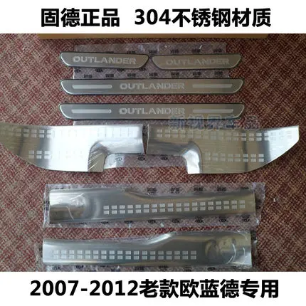 

Внешняя Накладка на порог двери из нержавеющей стали, аксессуары для стайлинга автомобилей Mitsubishi Outlander 2006 2007 2008-2009