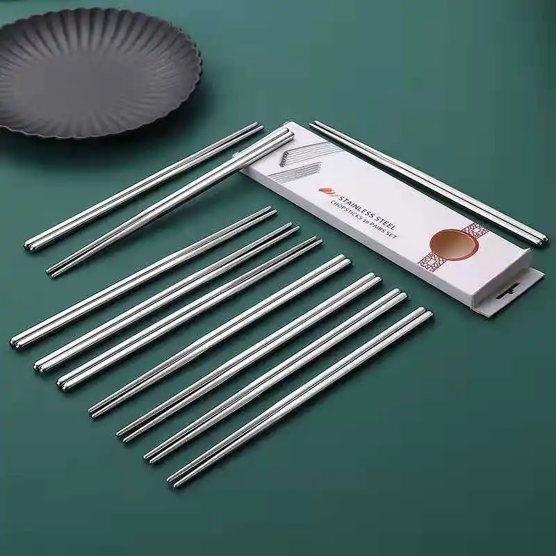 10 Pairs of Economical 304 Stainless Steel Japanese Chinese Chopsticks Korean Chopsticks Set Health Tableware Palillos Chinos
10 Pairs of Economical 304 Stainless Steel Japanese Chinese Chopsticks Korean Chopsticks Set Health Tableware Palillos Chinos