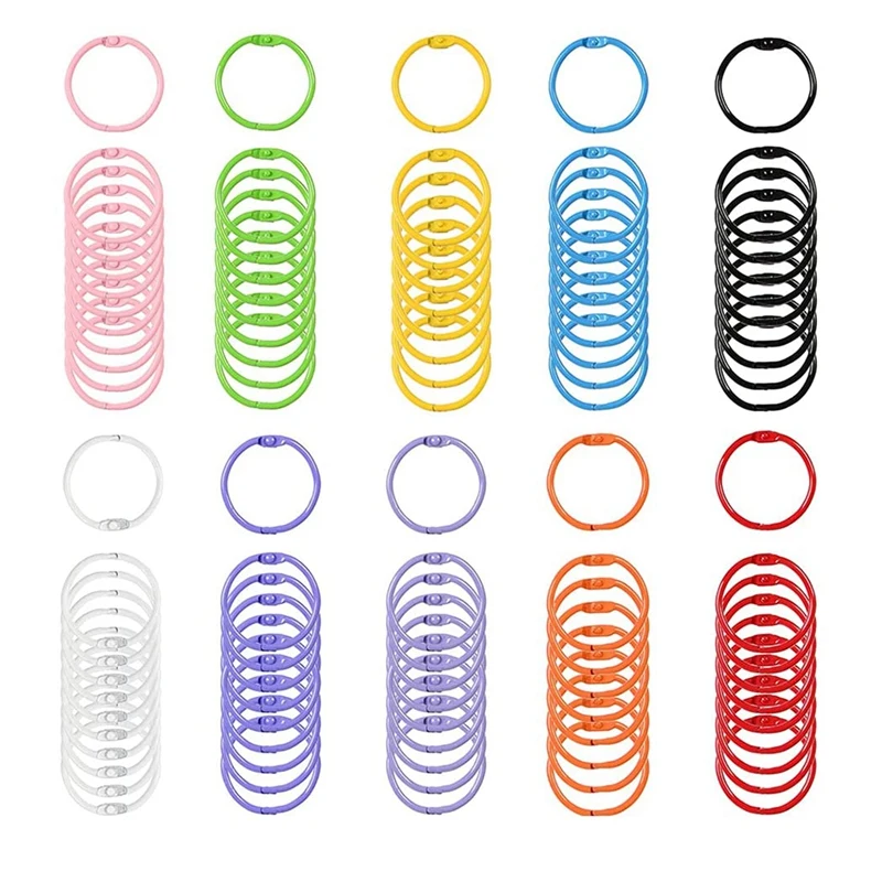 100-Pack Colorful Binding Rings 3Cm Book Loose Leaf Binder Rings Metal Snap Rings Notebook Bindery Rings Keychain Rings
100-Pack Colorful Binding Rings 3Cm Book Loose Leaf Binder Rings Metal Snap Rings Notebook Bindery Rings Keychain Rings