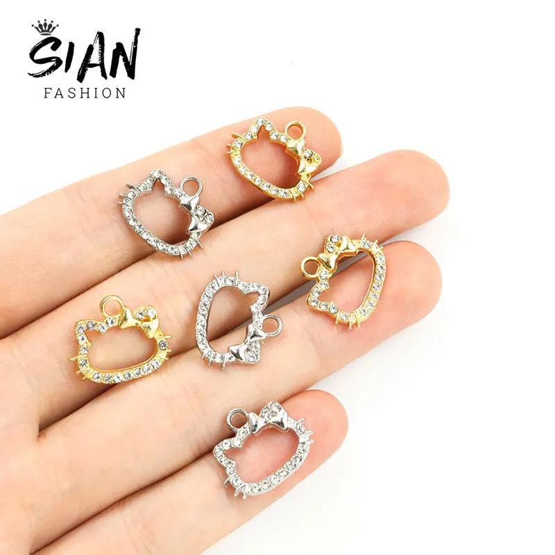 20pcs Lovely Bow Cat Crystal Rhinestone Charms Gold Plated Metal Pendants DIY Necklace Earrings Making Handmade Accessories Gift
20pcs Lovely Bow Cat Crystal Rhinestone Charms Gold Plated Metal Pendants DIY Necklace Earrings Making Handmade Accessories Gift