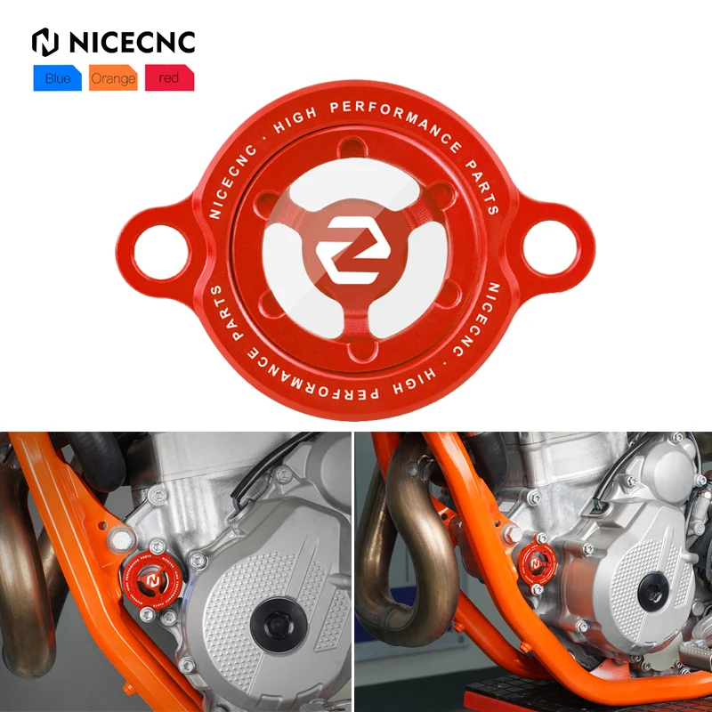 

NICECNC для газового газа 4-тактный EC 250F 350F MC 250F 350F 450F EX 250F 350F 450F 2021-2023 2022 Крышка масляного фильтра двигателя