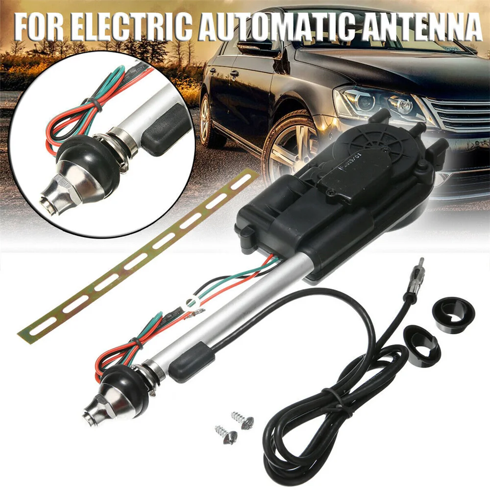 

Universal Car Auto SUV AM FM Radio Electric Power Automatic Antenna Aerial Kit 12V Exterior Vehicle Aerials Pro Auto Replacement