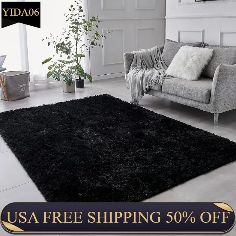 Коврик TABAYON Shag, 4 'x 6' черный мягкий плюшевый домашний коврик для гостиной, нескользящий современный домашний Детский ковер из искусственного меха 
Коврик TABAYON Shag, 4 'x 6' черный мягкий плюшевый домашний коврик для гостиной, нескользящий современный домашний Детский ковер из искусственного меха