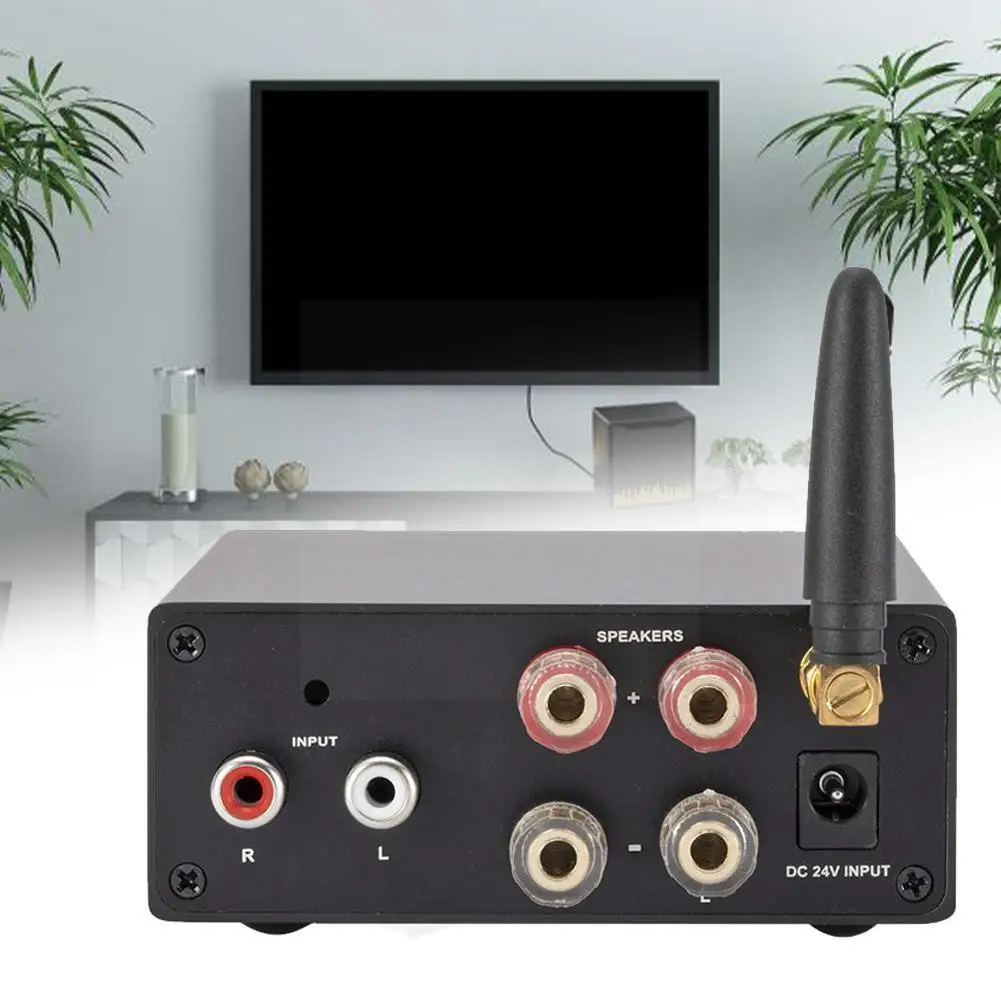 

Усилитель приемника Bluetooth 5,0 стерео аудио 2-канальный усилитель приемник 100 Вт бас высокочастотное управление для домашнего кинотеатра B0K8