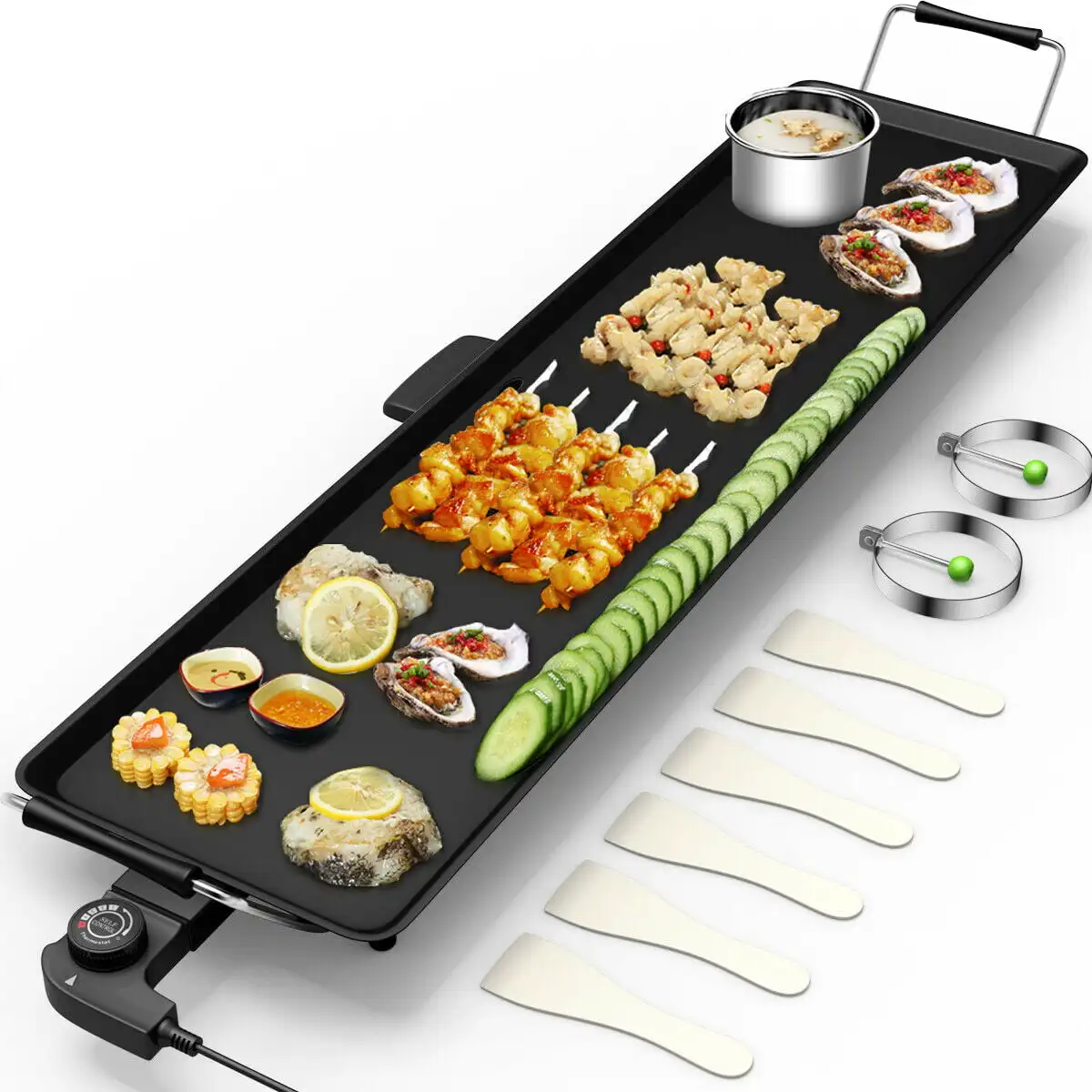 Electric Teppanyaki Table Top Grill Griddle BBQ Barbecue Nonstick Camping free shipping
Electric Teppanyaki Table Top Grill Griddle BBQ Barbecue Nonstick Camping free shipping