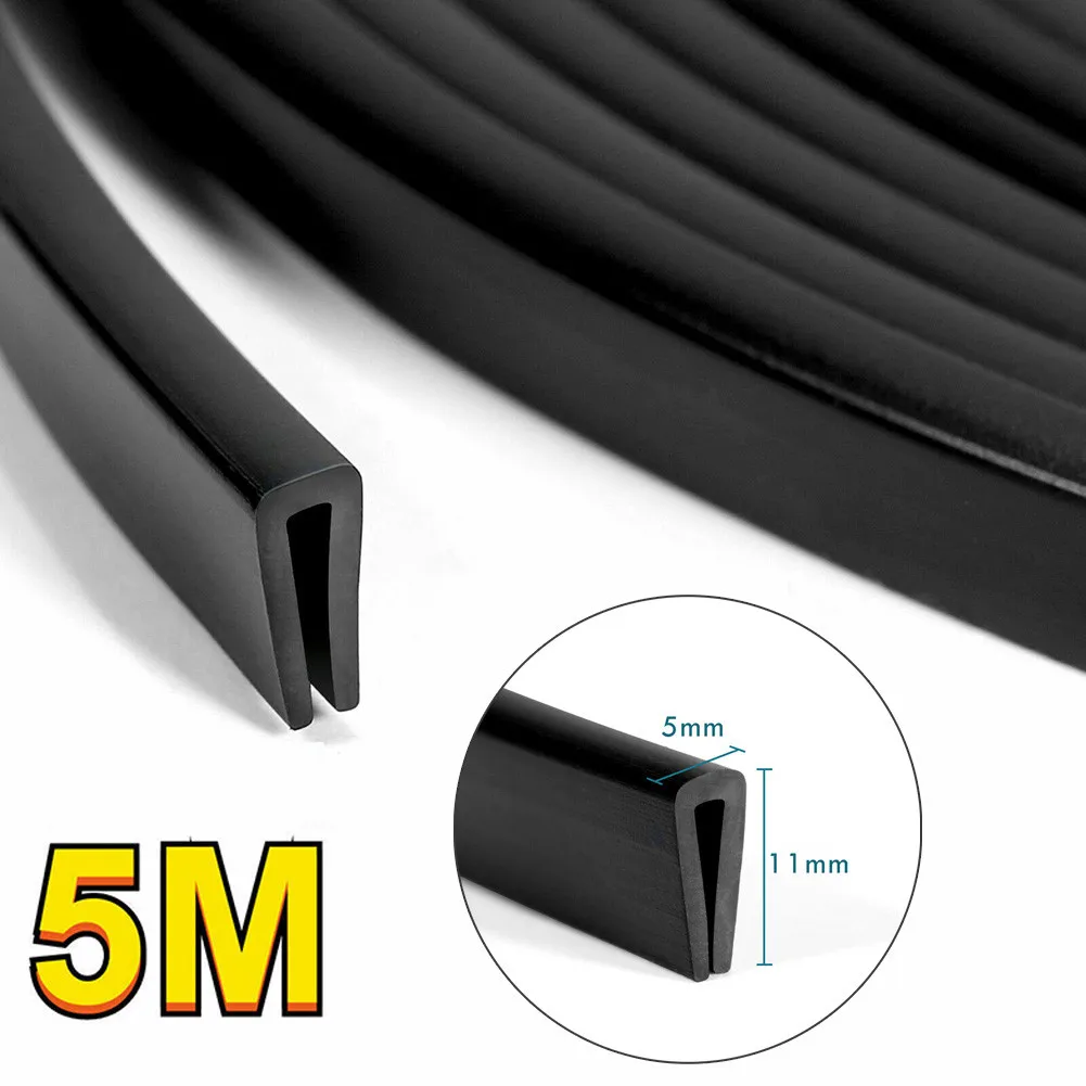 5M Car Door Edge Guards Strip U-Shape Rubber Seal Side Doors Moldings Scratch Protector Car Exterior Accessories
5M Car Door Edge Guards Strip U-Shape Rubber Seal Side Doors Moldings Scratch Protector Car Exterior Accessories