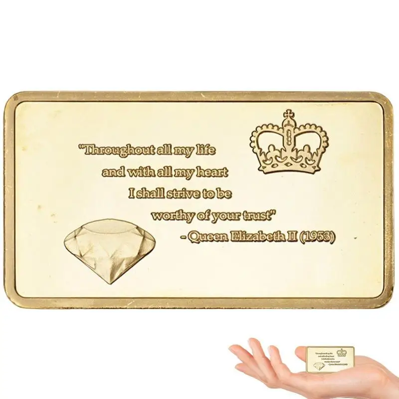 Queen Elizabeth Collectible Gold Plated Bar Queen Of England Collectible Gold Plated Bar Commemorative Coin Collectible Gift
Queen Elizabeth Collectible Gold Plated Bar Queen Of England Collectible Gold Plated Bar Commemorative Coin Collectible Gift