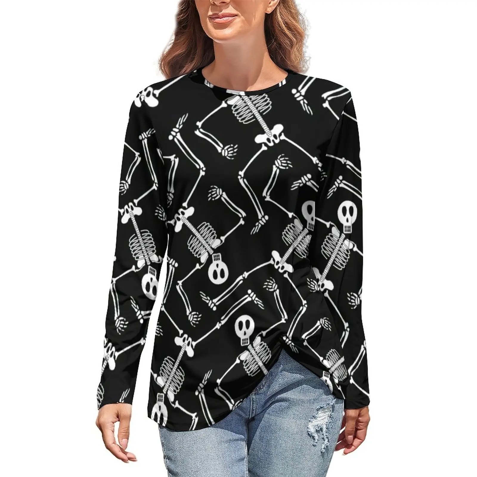Halloween Skeleton T-Shirt Mexican Holiday Pattern Classic Long Sleeve T Shirts Graphic Trendy Tee Shirt Women Oversized Tees
Halloween Skeleton T-Shirt Mexican Holiday Pattern Classic Long Sleeve T Shirts Graphic Trendy Tee Shirt Women Oversized Tees