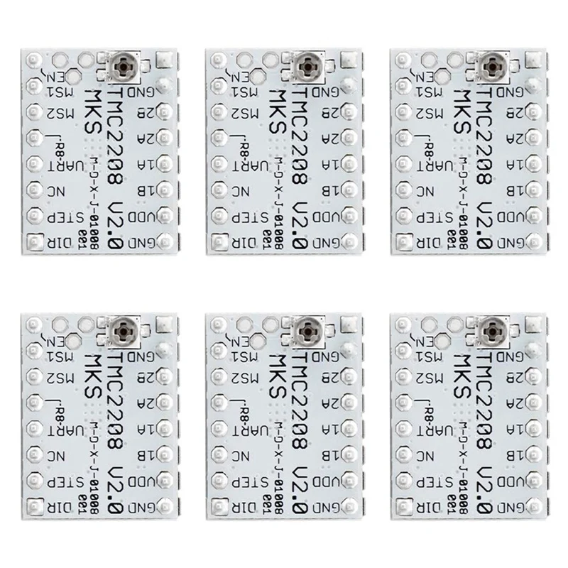 3D Printer TMC2208 Stepper Motor Driver MKS V2.0 Ultra Silent For Gen L Robin Nano,SKR 1.3/1.4 Controller Board,6 Pack 
3D Printer TMC2208 Stepper Motor Driver MKS V2.0 Ultra Silent For Gen L Robin Nano,SKR 1.3/1.4 Controller Board,6 Pack