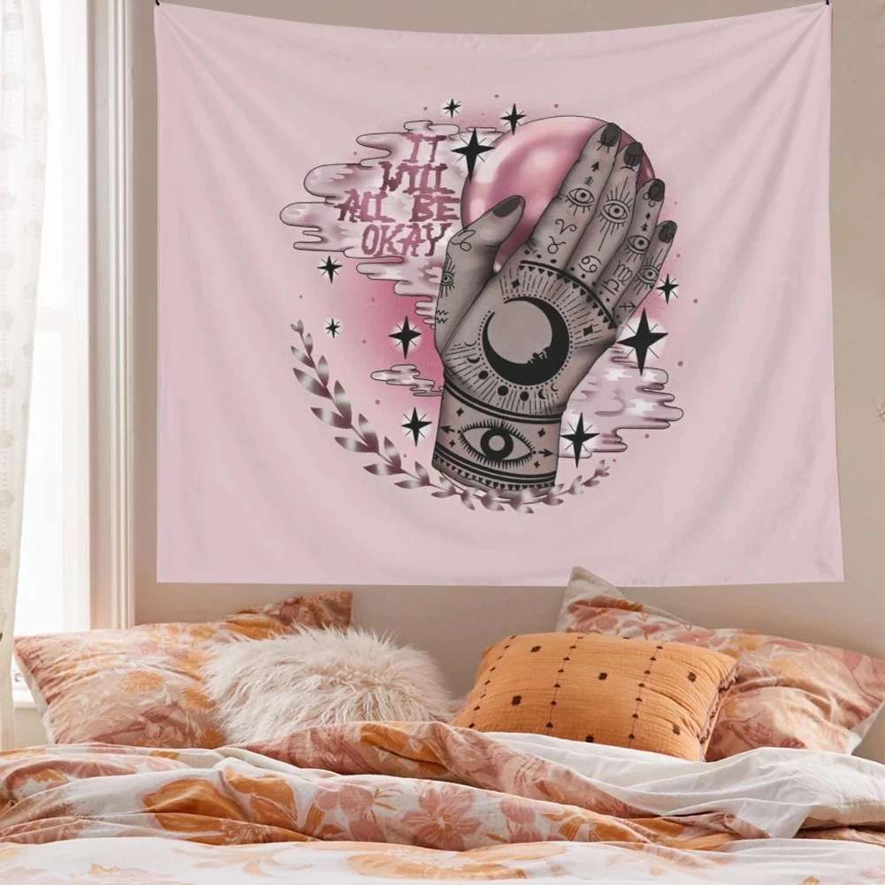 Vintage Tarot Card Pink Tapestry Ouija It Will All Be OK Dorm Room Decoration Pink Boho Home Decor Psychedelic Sun Moon Wall
Vintage Tarot Card Pink Tapestry Ouija It Will All Be OK Dorm Room Decoration Pink Boho Home Decor Psychedelic Sun Moon Wall
