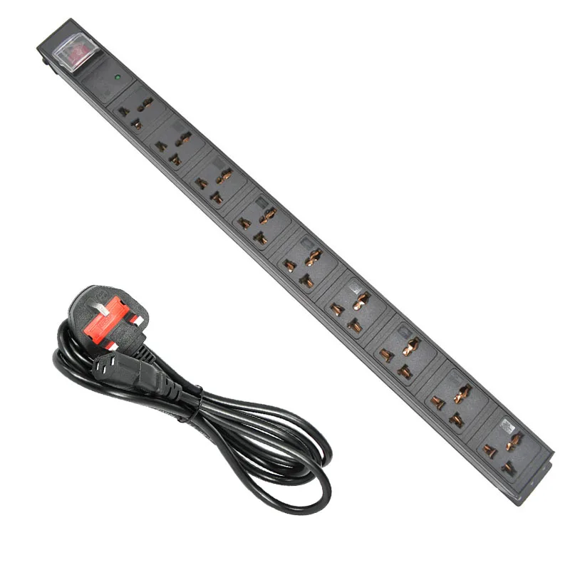 PDU power strip 9 Unit Universal output socket Network Cabinet Rack Switch Aluminum alloy shell UK/US/AU/EU/ PLUG IEC-C14 port
PDU power strip 9 Unit Universal output socket Network Cabinet Rack Switch Aluminum alloy shell UK/US/AU/EU/ PLUG IEC-C14 port