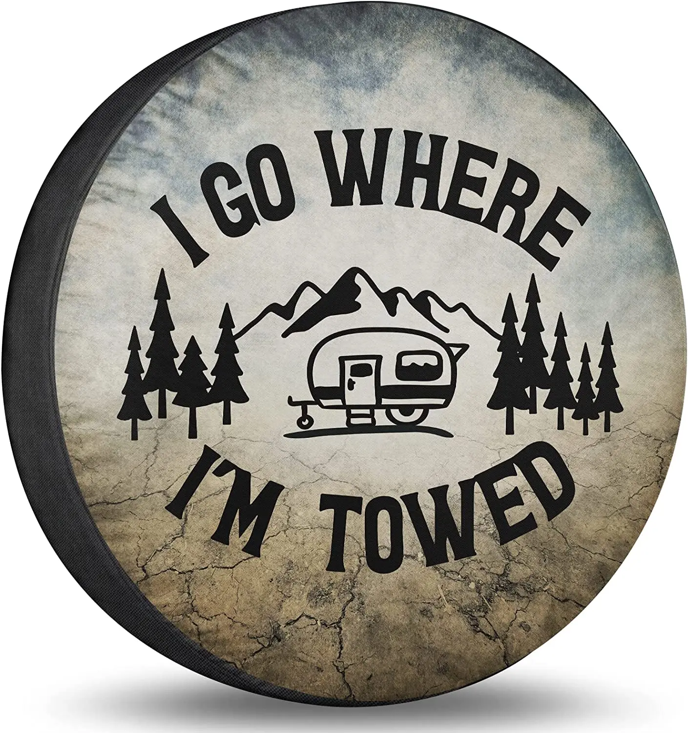 Spare Tire Cover I Go Where I'm Towed Tire Cover Waterproof Dust-Proof UV Sun Wheel Covers Universal Fit for Trailer RV SUV 15 I
Spare Tire Cover I Go Where I'm Towed Tire Cover Waterproof Dust-Proof UV Sun Wheel Covers Universal Fit for Trailer RV SUV 15 I