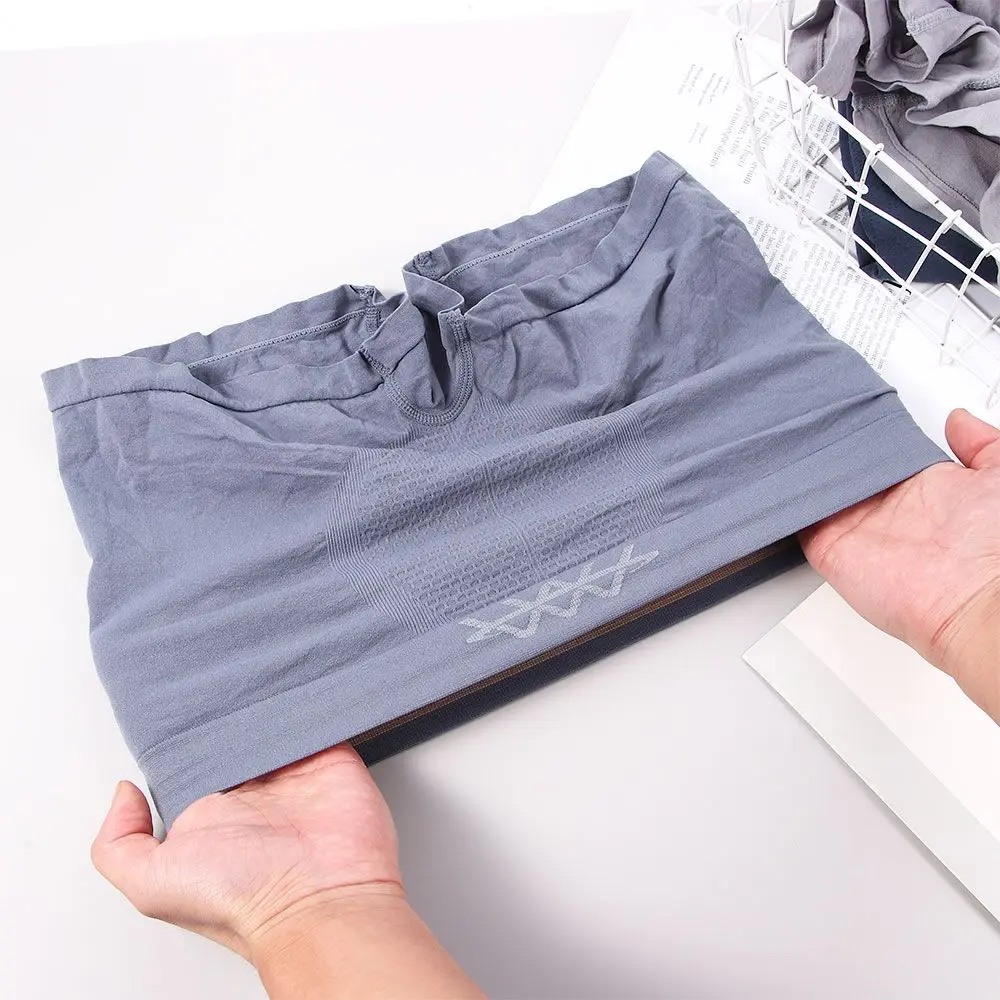 

Sexy Elastic Sweat Absorption Underpants Middle Waist Breathable Shorts Men Panties Hive Underwear Boxers