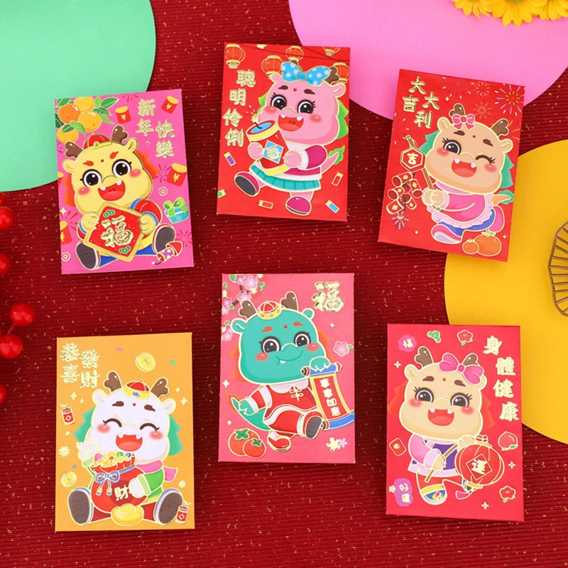 6Pcs Spring Festival Red Envelopes The Year Of Dragon Luck Money Envelopes Lucky Money Bless Chinese New Year Decoration
6Pcs Spring Festival Red Envelopes The Year Of Dragon Luck Money Envelopes Lucky Money Bless Chinese New Year Decoration