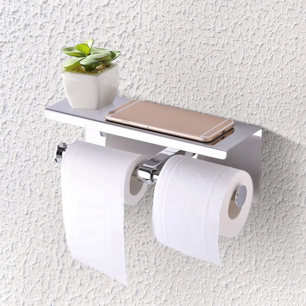 Wall Mounted SUS 304 Stainless Steel Double Roll Toilet Paper Holder Dual Paper Tissue Roll stainless stainless stainless
Wall Mounted SUS 304 Stainless Steel Double Roll Toilet Paper Holder Dual Paper Tissue Roll stainless stainless stainless
