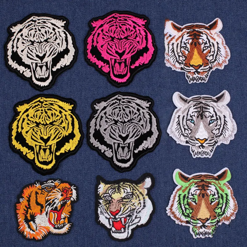 Clothing Thermoadhesive Patch Stickers Iron on Color Tiger Head Embroidery Patches on Clothes Appliques Diy Fusible Animal Patch
Clothing Thermoadhesive Patch Stickers Iron on Color Tiger Head Embroidery Patches on Clothes Appliques Diy Fusible Animal Patch