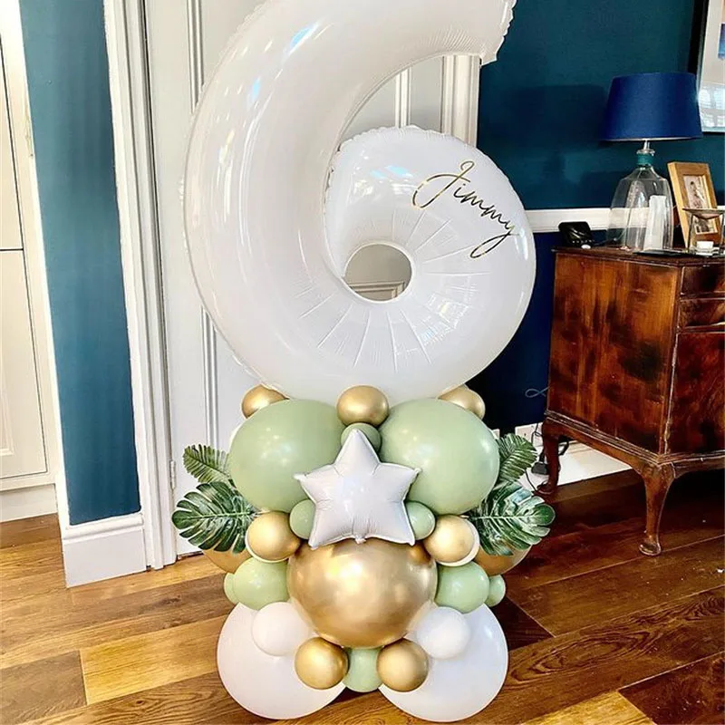 40 Inch White Number 1-9 Foil Balloon Metal Retro Green Latex Balloon Set Kids Birthday Party Decoration Baby Shower Decor
40 Inch White Number 1-9 Foil Balloon Metal Retro Green Latex Balloon Set Kids Birthday Party Decoration Baby Shower Decor