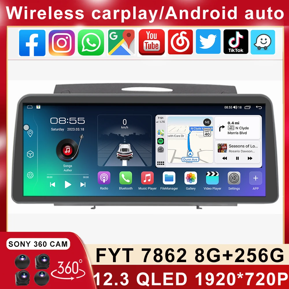 Экран для Mercedes Benz SLK class SLK200 SLK280 SLK300 2000 -2011 Android 12, мультимедийный видеоплеер, головное устройство Carplay Auto GPS
Экран для Mercedes Benz SLK class SLK200 SLK280 SLK300 2000 -2011 Android 12, мультимедийный видеоплеер, головное устройство Carplay Auto GPS