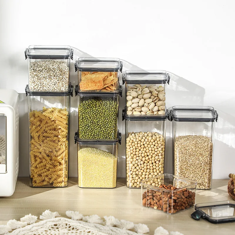 Food Storage Containers Square Transparent Airtight Crisper, Kitchen Grain Storage Tank, Snacks, Dried Fruit, Storage Tank
Food Storage Containers Square Transparent Airtight Crisper, Kitchen Grain Storage Tank, Snacks, Dried Fruit, Storage Tank