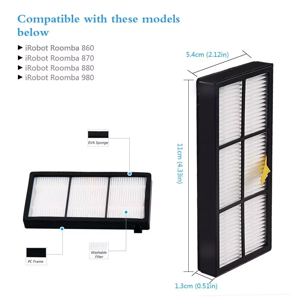 For IRobot Roomba Parts Kit Series 800 860 865 866 870 871 880 885 886 890 900 960 966 980 - Brushes and Filters
For IRobot Roomba Parts Kit Series 800 860 865 866 870 871 880 885 886 890 900 960 966 980 - Brushes and Filters