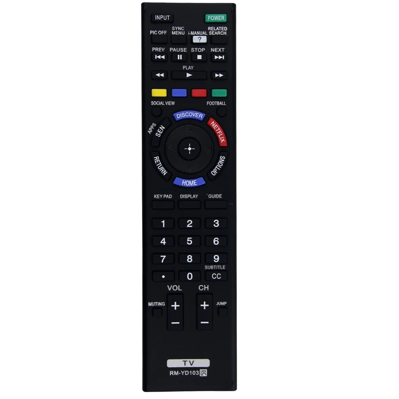

RM-YD103 TV Remote Control для Sony KDL-32W700B KDL-40W580B KDL-40W590B KDL-40W600B KDL-42W700B KDL-48W580B
