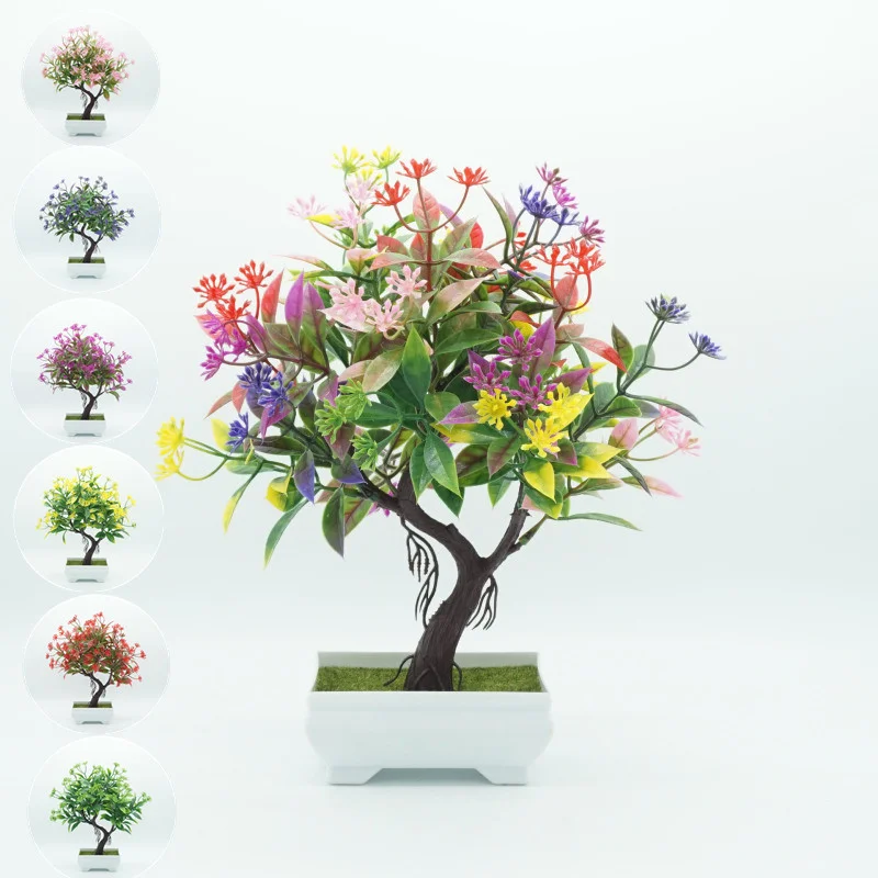 New Artificial Plastic Flower Potted Simulation Green Plants Fake Bonsai For Home Office Hotel Store Desktop Decoration Ornament
New Artificial Plastic Flower Potted Simulation Green Plants Fake Bonsai For Home Office Hotel Store Desktop Decoration Ornament