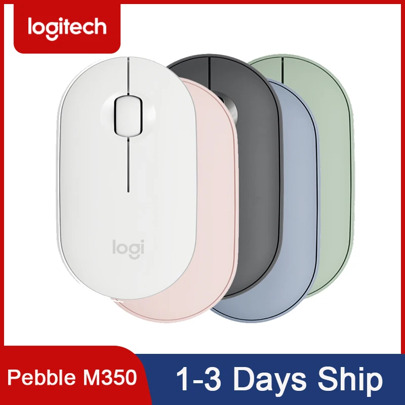 

Logitech Pebble M350 Wireless Mouse Bluetooth 1000DPI 2.4GHz Silent Slim Tiny USB Receiver Fast Tracking Computer Laptop Tablet