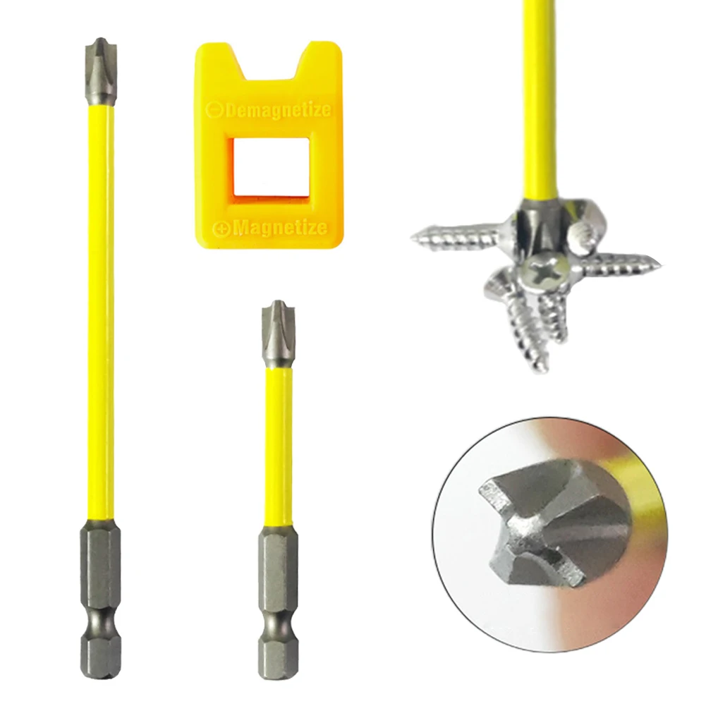 2pcs 65/110mm FPH2 Magnetic Special Slotted Cross Screwdriver Bit With Magnetizer For Electricians Socket Switch Hand Tools
2pcs 65/110mm FPH2 Magnetic Special Slotted Cross Screwdriver Bit With Magnetizer For Electricians Socket Switch Hand Tools