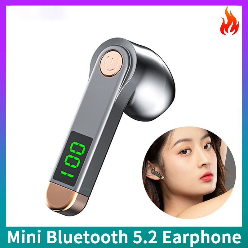 Mini Wireless Earphones TWS Bluetooth 5.2 Headphone LED Power Display Hifi Music Sports Gaming With Mic Single Business Headset
Mini Wireless Earphones TWS Bluetooth 5.2 Headphone LED Power Display Hifi Music Sports Gaming With Mic Single Business Headset