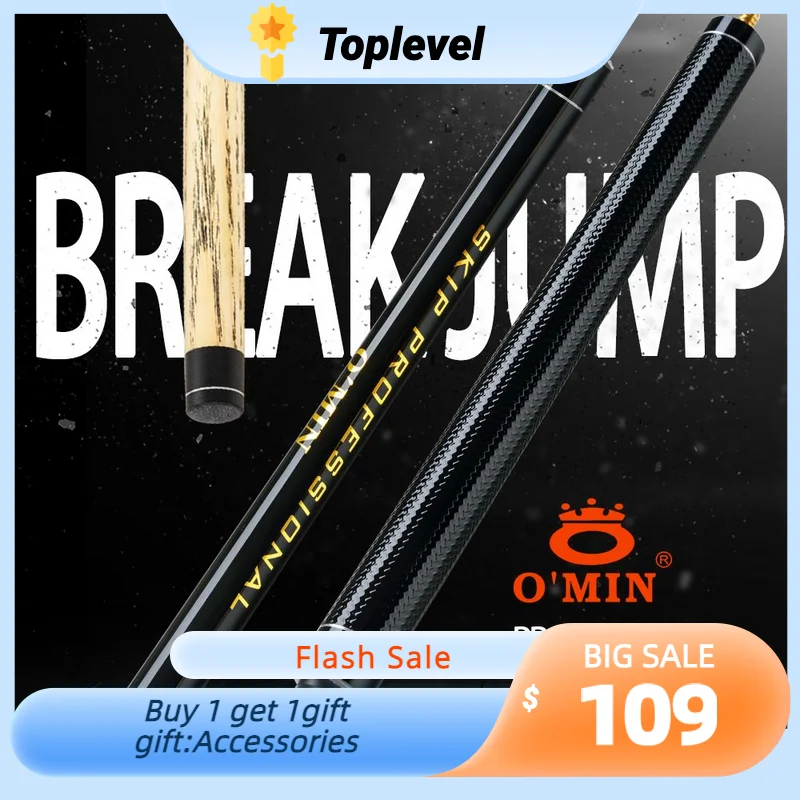 O'MIN Black Leopard Break Jump Cue 3 Pieces Cue Ash Shaft 13.5mm Scale Grip 142cm Professional Billiard Stick Punch Kit
O'MIN Black Leopard Break Jump Cue 3 Pieces Cue Ash Shaft 13.5mm Scale Grip 142cm Professional Billiard Stick Punch Kit