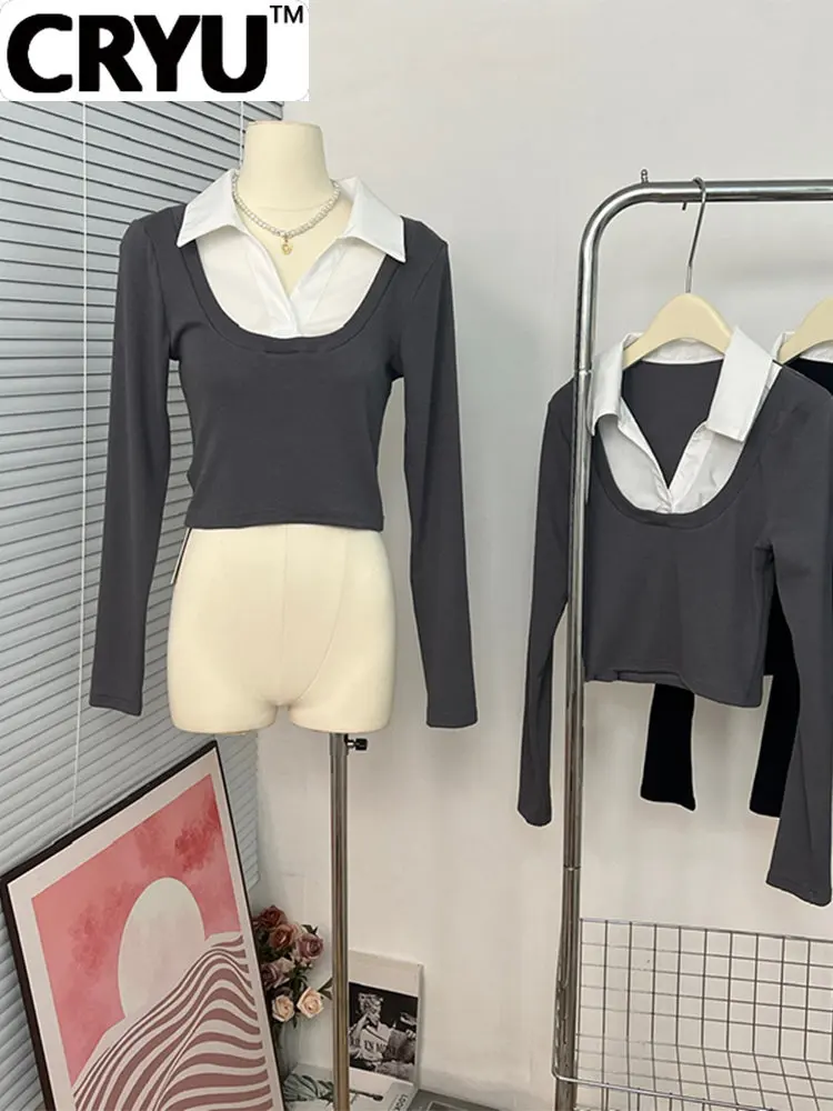 2022 New Women Contrast Color Knit Patchwork Blouses Lapel Long Sleeve Crop Autumn New Female Tops Vintage Chic Harajuku Basic
2022 New Women Contrast Color Knit Patchwork Blouses Lapel Long Sleeve Crop Autumn New Female Tops Vintage Chic Harajuku Basic