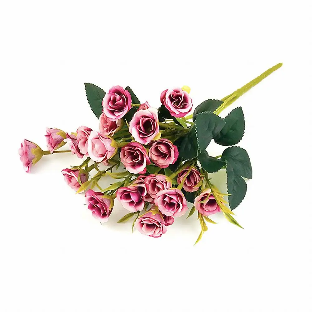 25 Head Small Rose Bouquet Artificial Flowers Plastic Silk Flowers Bunch With Leaves DIY Arrangement For Wedding Home Decoration
25 Head Small Rose Bouquet Artificial Flowers Plastic Silk Flowers Bunch With Leaves DIY Arrangement For Wedding Home Decoration