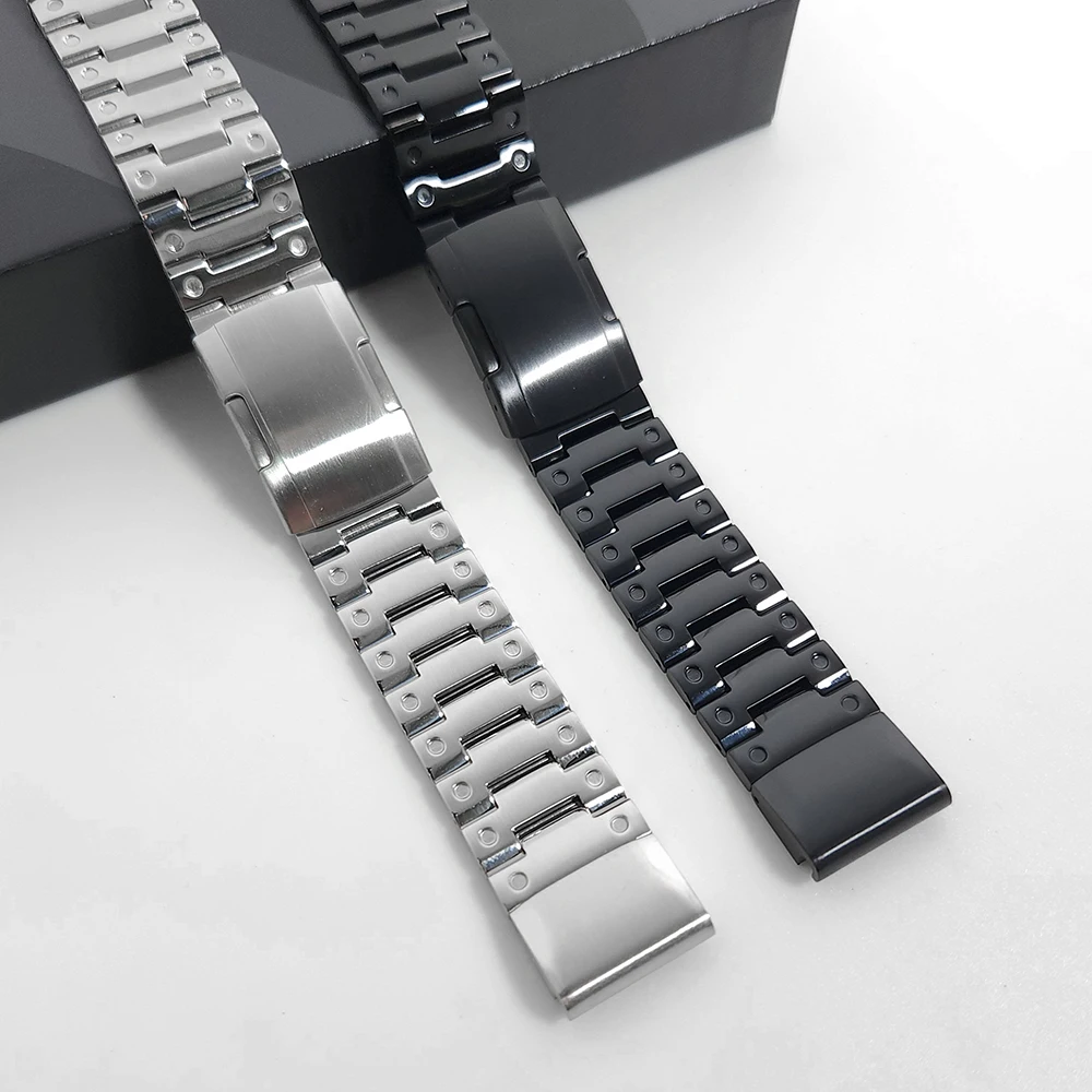 

QuickFit 22mm 26mm Stainless Steel Strap For Garmin Fenix 7 7X 6 6X/Epix Gen 2/Quatix/Descent G1/Mk2i Mk2 Bracelet Watchband