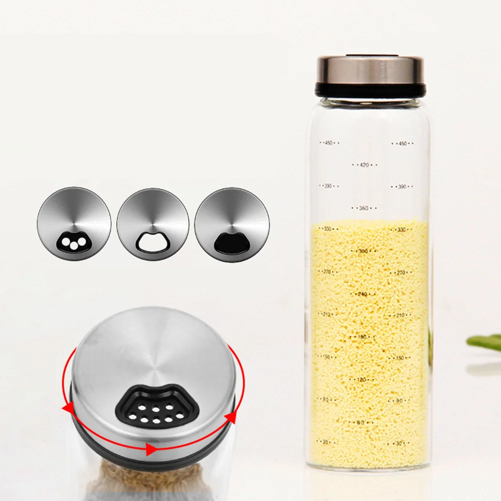 Seasoning Bottle Pepper Shaker Glass Condiment Container Seasoning Bottle with Rotatable Seasoning Shaker Kitchen Gadget Vases 
Seasoning Bottle Pepper Shaker Glass Condiment Container Seasoning Bottle with Rotatable Seasoning Shaker Kitchen Gadget Vases