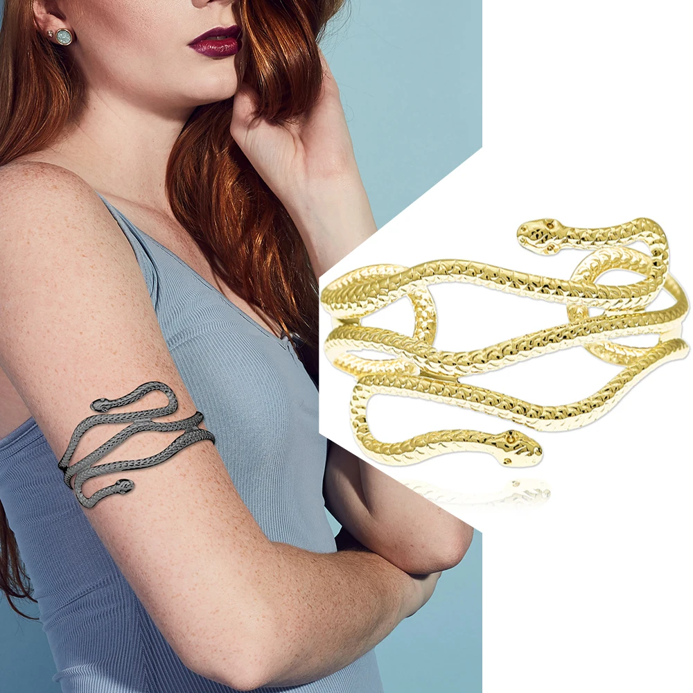 Egypt Cleopatra Swirl Snake Arm Cuff Armlet Armband Big Wide Bangle Bracelets For Women Cuff Indian Anime Men Jewelry Pulseiras
Egypt Cleopatra Swirl Snake Arm Cuff Armlet Armband Big Wide Bangle Bracelets For Women Cuff Indian Anime Men Jewelry Pulseiras
