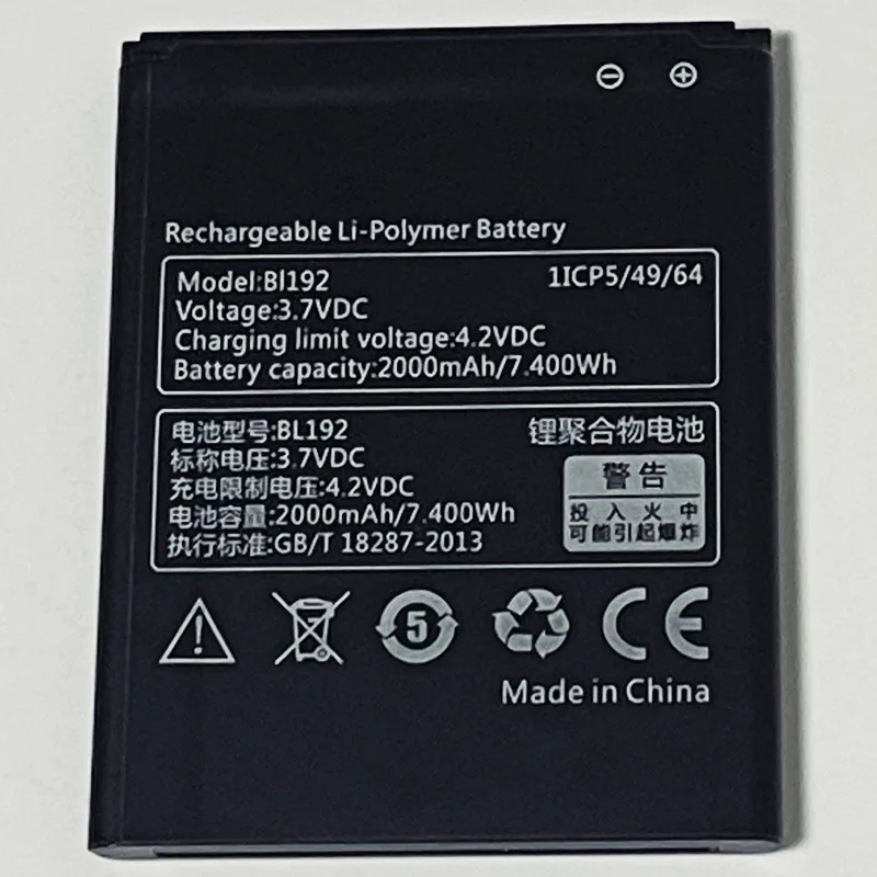 Аккумулятор 3 7 V 2000mAh BL192 для Lenovo A328 A328t | Мобильные телефоны и аксессуары