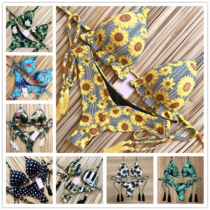 Print Thin String Straps Tassel Sexy Bikini Swimsuit Women 2 Piece Set Swimming Bathing Suit Floral Plant Swimwear Beach Pool
Print Thin String Straps Tassel Sexy Bikini Swimsuit Women 2 Piece Set Swimming Bathing Suit Floral Plant Swimwear Beach Pool