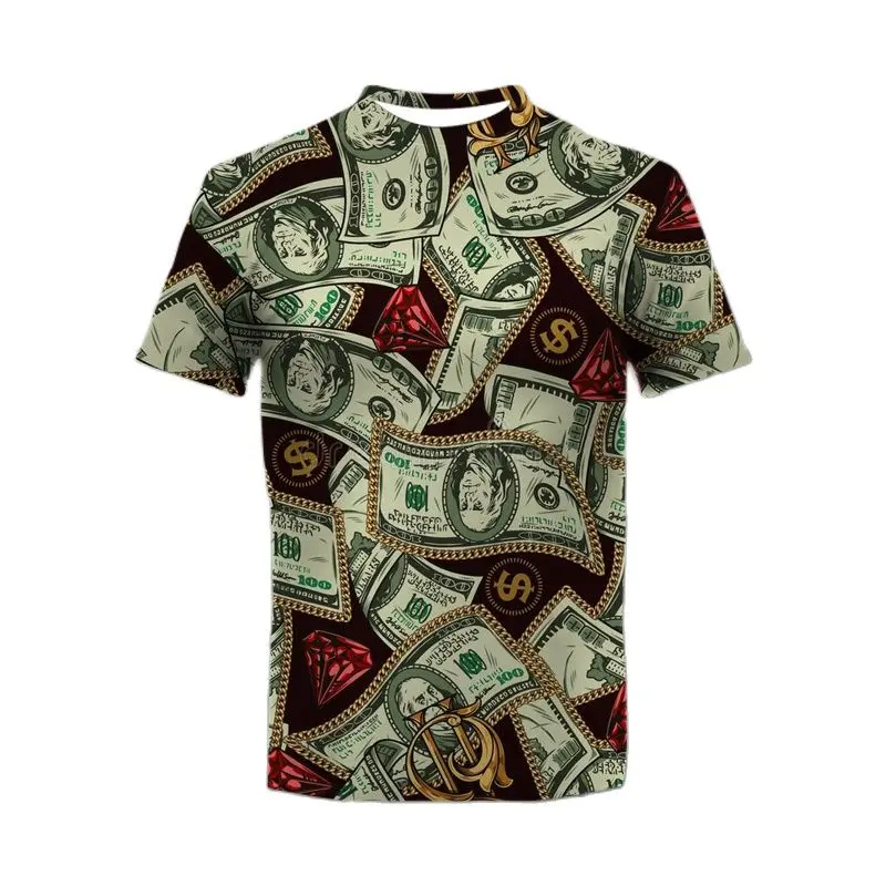 Summer Hot Fashion Trend Dollar Pattern 3D Printing Men's T-Shirt Hip Hop Street Quick Dry Short Sleeve Classic Crew Neck Dress
Summer Hot Fashion Trend Dollar Pattern 3D Printing Men's T-Shirt Hip Hop Street Quick Dry Short Sleeve Classic Crew Neck Dress