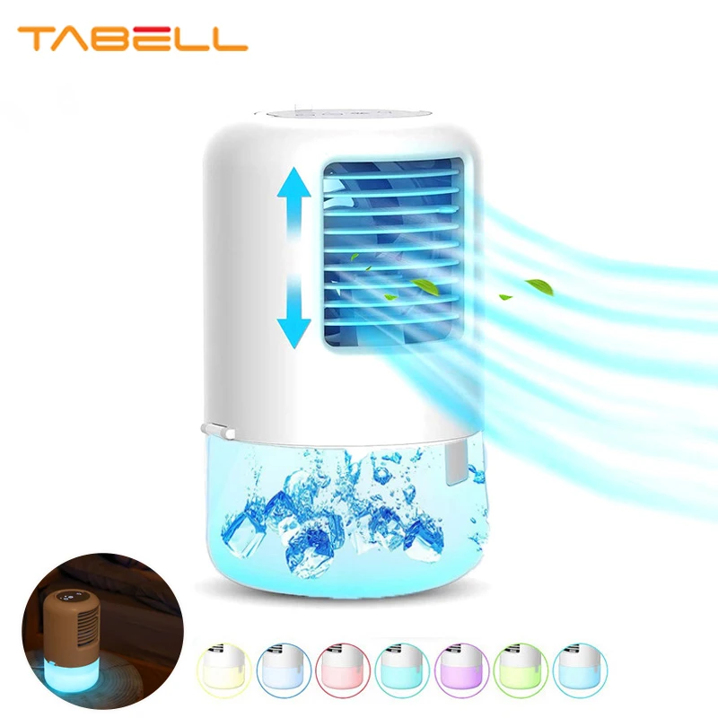TABELL Mini Portable Air Conditioner Air Cooler Colorful Atmosphere Light Water Cooling Fan Moisturizing for Home Office
TABELL Mini Portable Air Conditioner Air Cooler Colorful Atmosphere Light Water Cooling Fan Moisturizing for Home Office