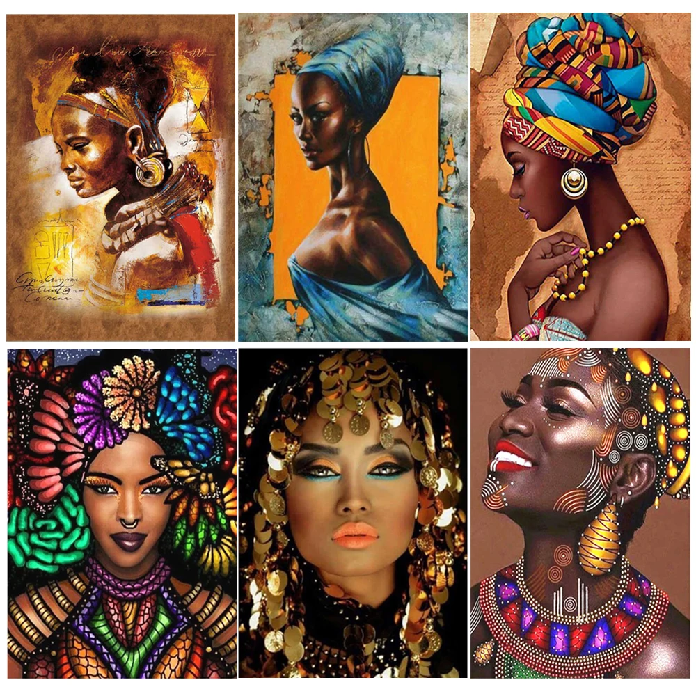5D Diamond Painting African Woman Portrait DIY Inlaid Embroidery Home Decor Art Square/Round Cross Stitch Kit Wall Hanging 
5D Diamond Painting African Woman Portrait DIY Inlaid Embroidery Home Decor Art Square/Round Cross Stitch Kit Wall Hanging