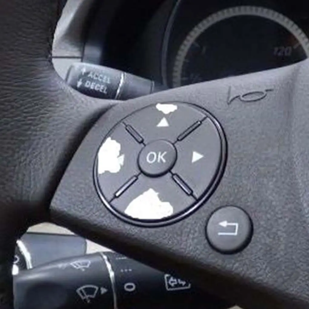 

Многоразовые автомобильные кнопки управления окошком и радио, комплект наклеек для Mercedes-Benz W204 C250 C300 C350