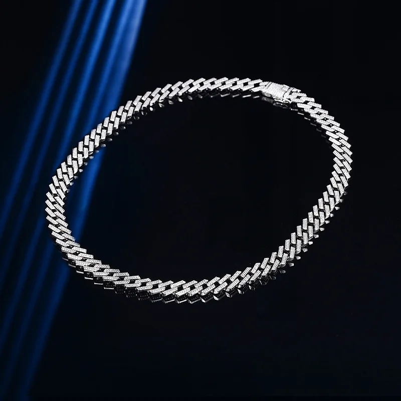 New fashion trend S925 silver inlaid 5A zircon Cuban men's hip-hop full diamond hippop necklace
New fashion trend S925 silver inlaid 5A zircon Cuban men's hip-hop full diamond hippop necklace