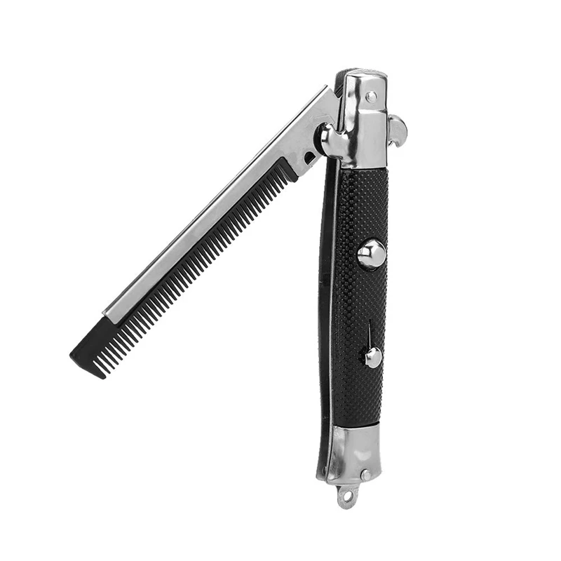 Расческа для волос Складная из нержавеющей стали с длинной круглой ручкой 
Расческа для волос Складная из нержавеющей стали с длинной круглой ручкой